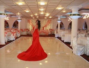 Dress, Dally, Sensuality, Red, Girl, elegance, indoors thumbnail