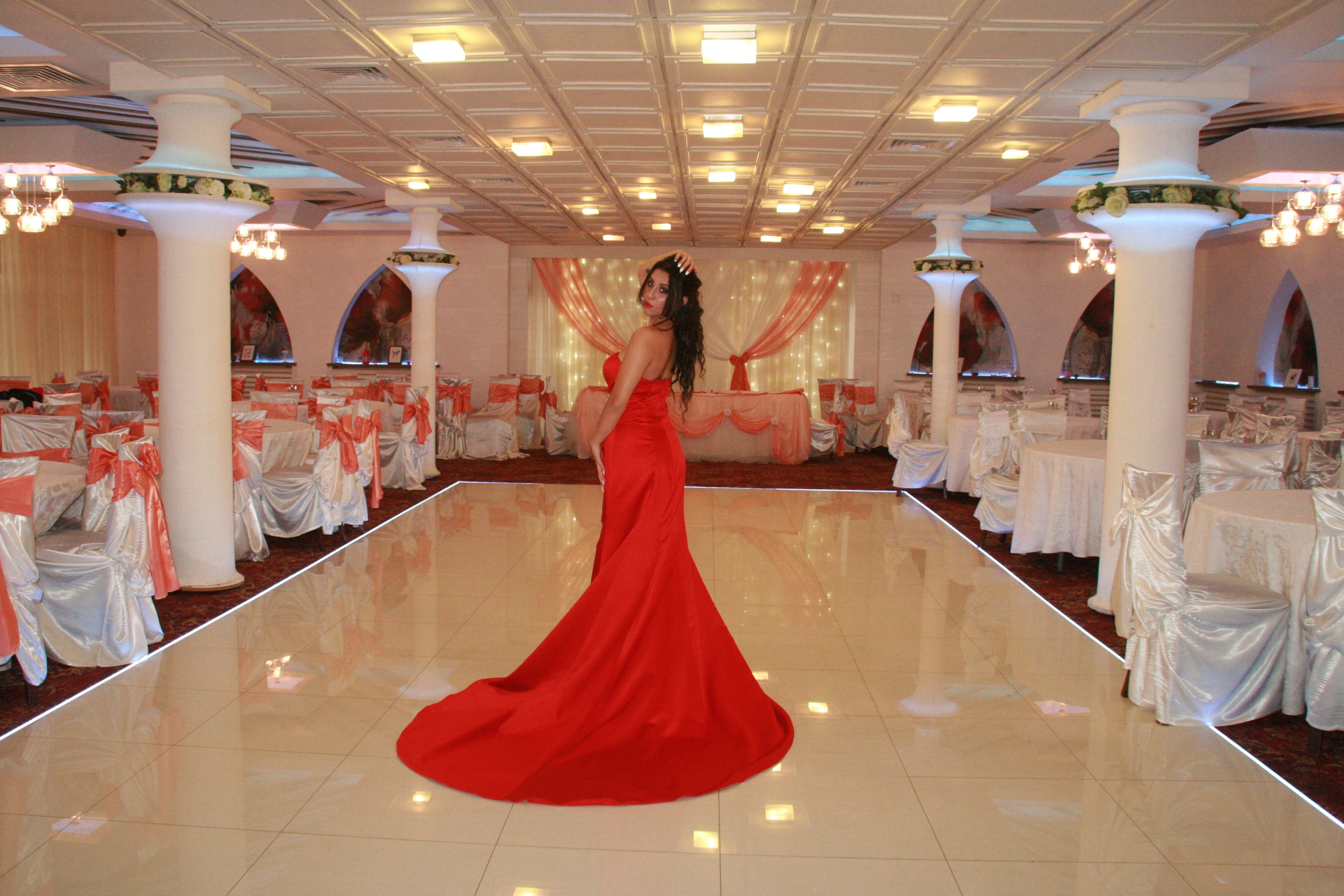 Dress, Dally, Sensuality, Red, Girl, elegance, indoors