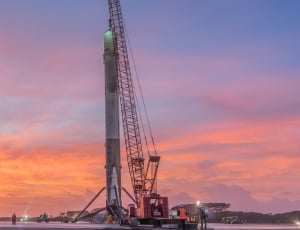 Falcon 9 first stage at LZ-1 thumbnail