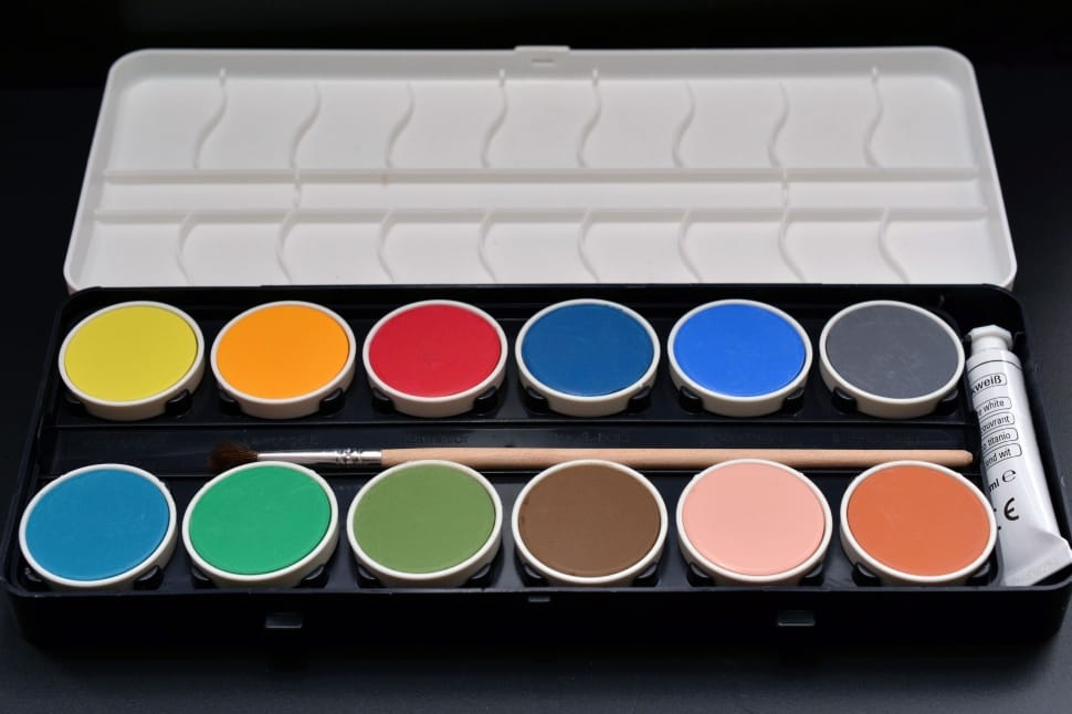 Paint Boxes, Malkasten, Paint, Color, in a row, variation preview