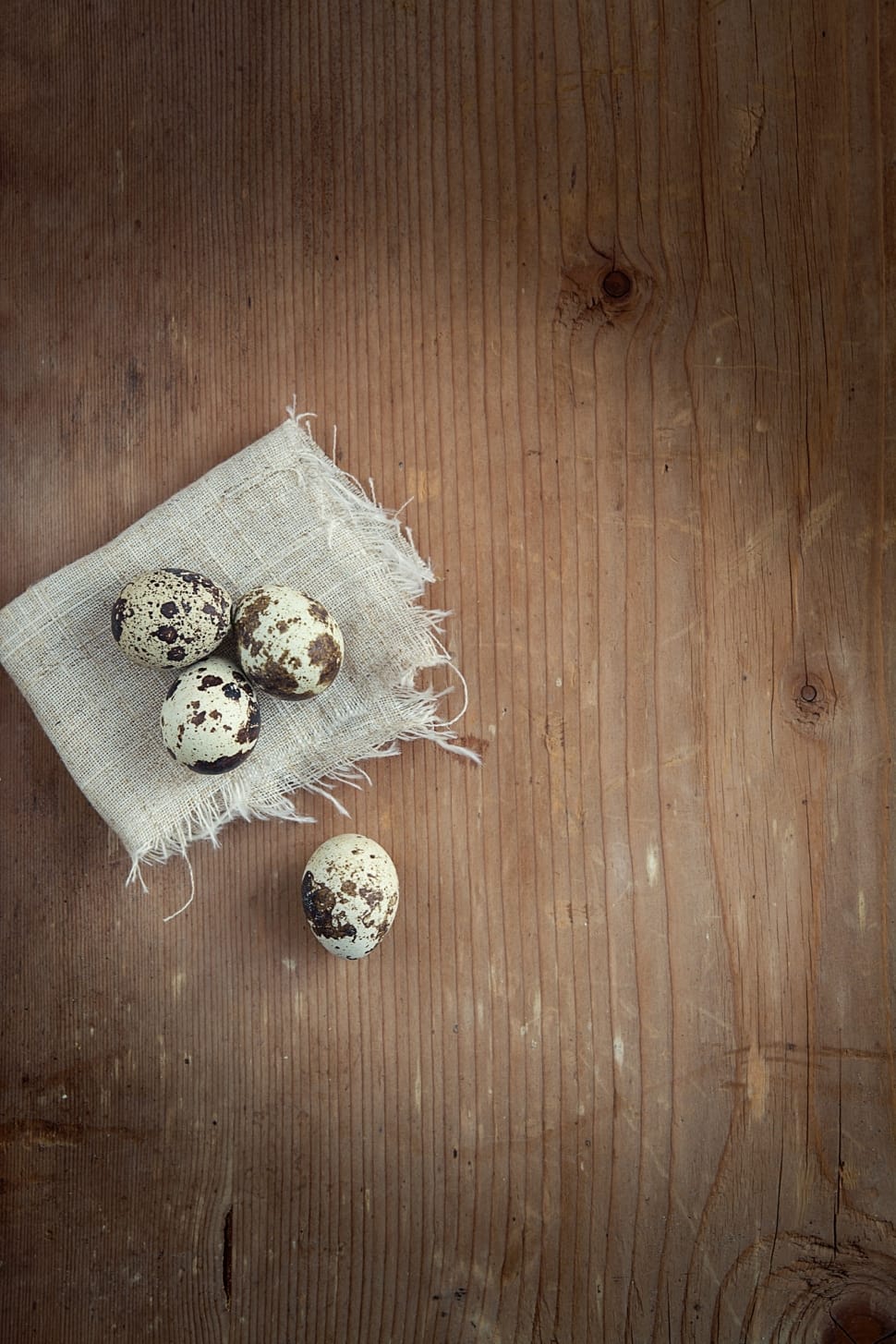 Quail Eggs, Egg, Small Eggs, high angle view, wood - material preview