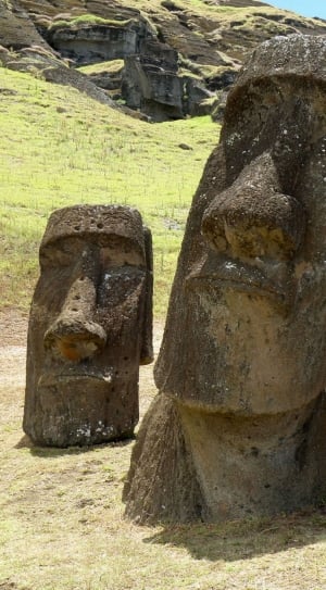 Stone Figure, Maoi, Easter Island, Close, ancient, no people thumbnail