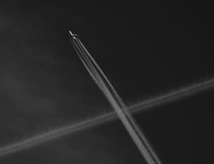 gray scale photography of aircraft thumbnail