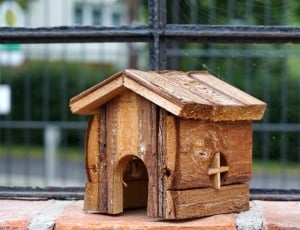 brown wooden birdhouse thumbnail