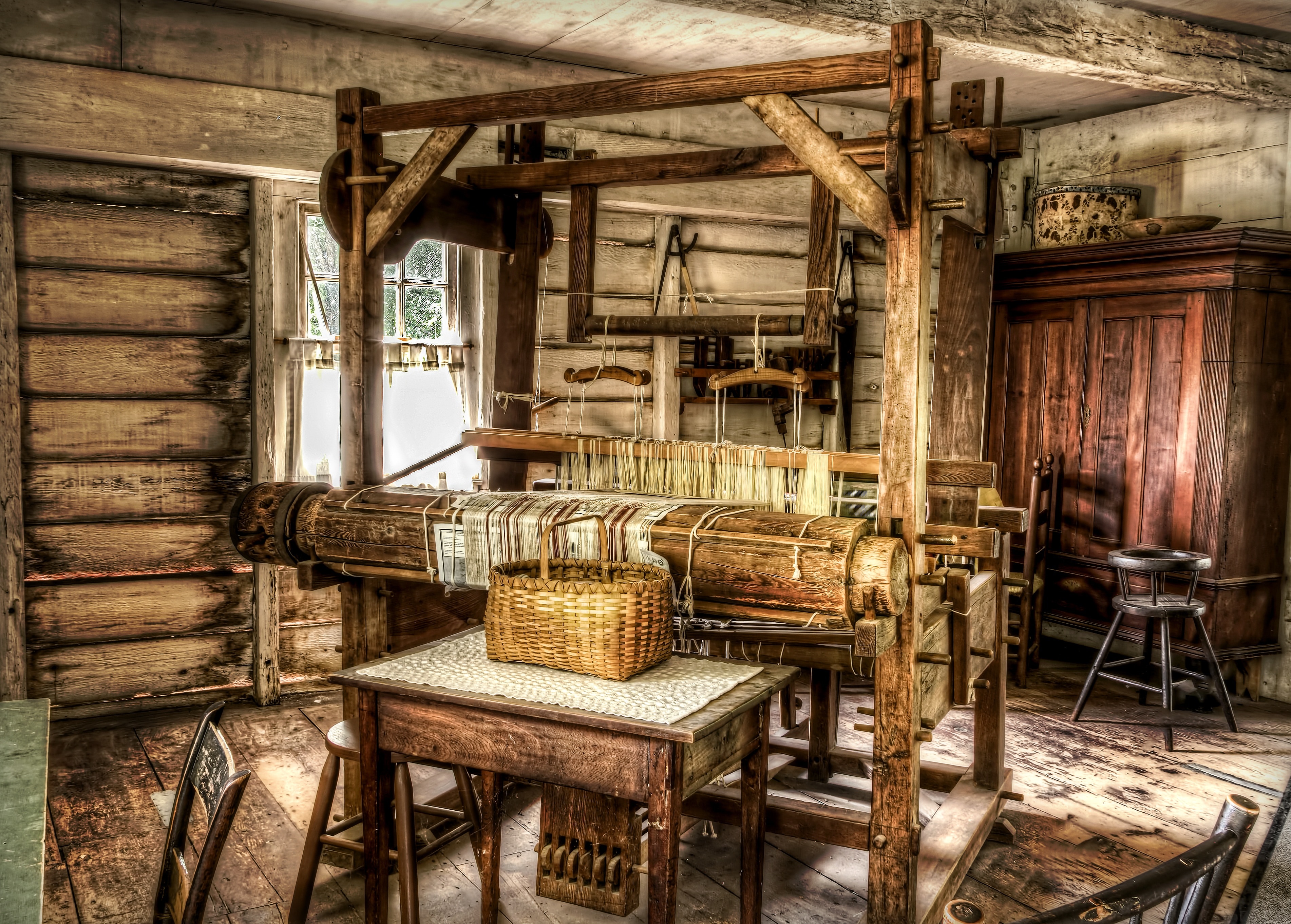 Loom, Weave, Vintage, Historic, Building, chair, old-fashioned