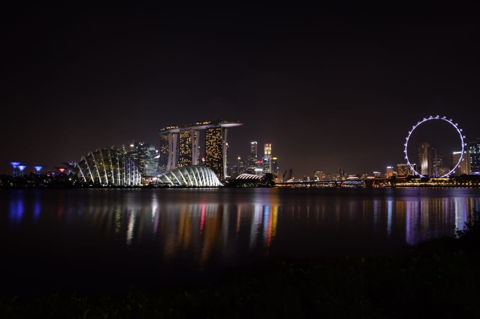 Singapore  cityscape at night preview