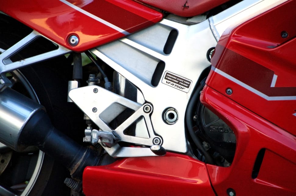 red and gray motorcycle metal frame preview