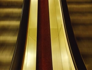 Escalator, Up, Down, Stairs, no people, yellow thumbnail