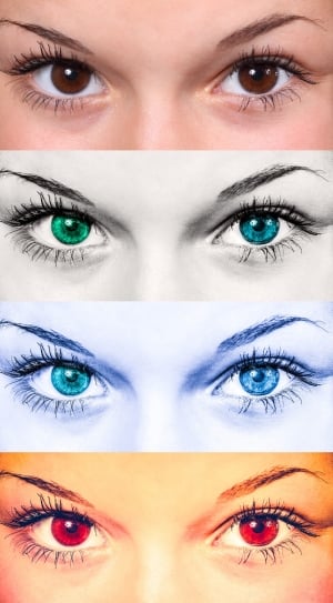 woman eye with 3 filter photos thumbnail