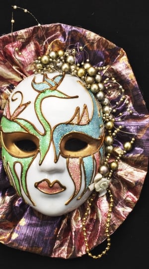 Female, Porcelain, Mask, mask - disguise, venetian mask thumbnail