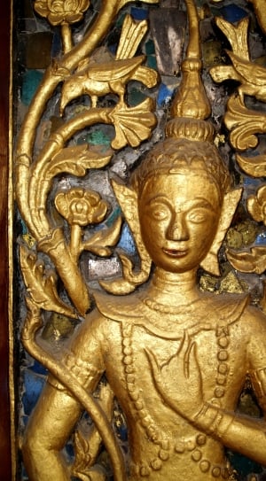 brass hindu deity embossed decor thumbnail
