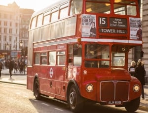 red tower hill double decker bus thumbnail