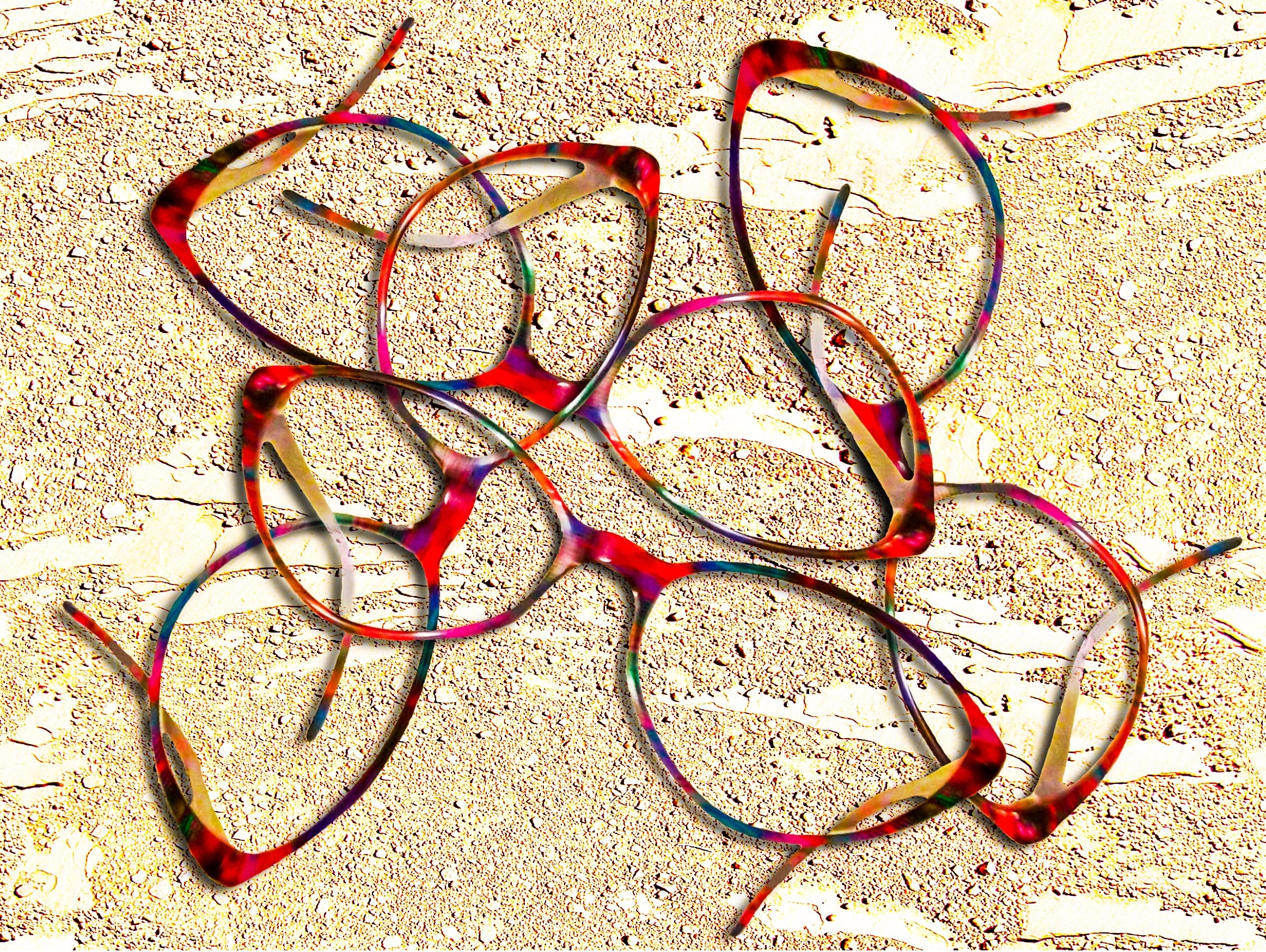 red and black plastic frame eyeglasses