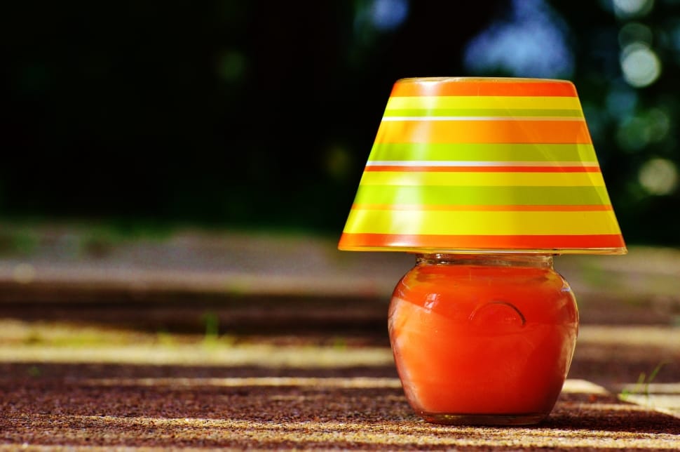 Romantic, Summer Colors, Stripes, Lamp, orange color, multi colored preview