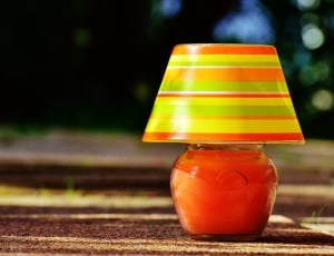 Romantic, Summer Colors, Stripes, Lamp, orange color, multi colored thumbnail