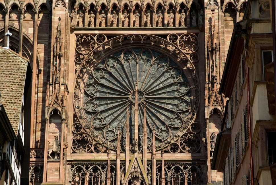 Strasbourg, Rosette, Cathedral, Gothic, architecture, building exterior preview