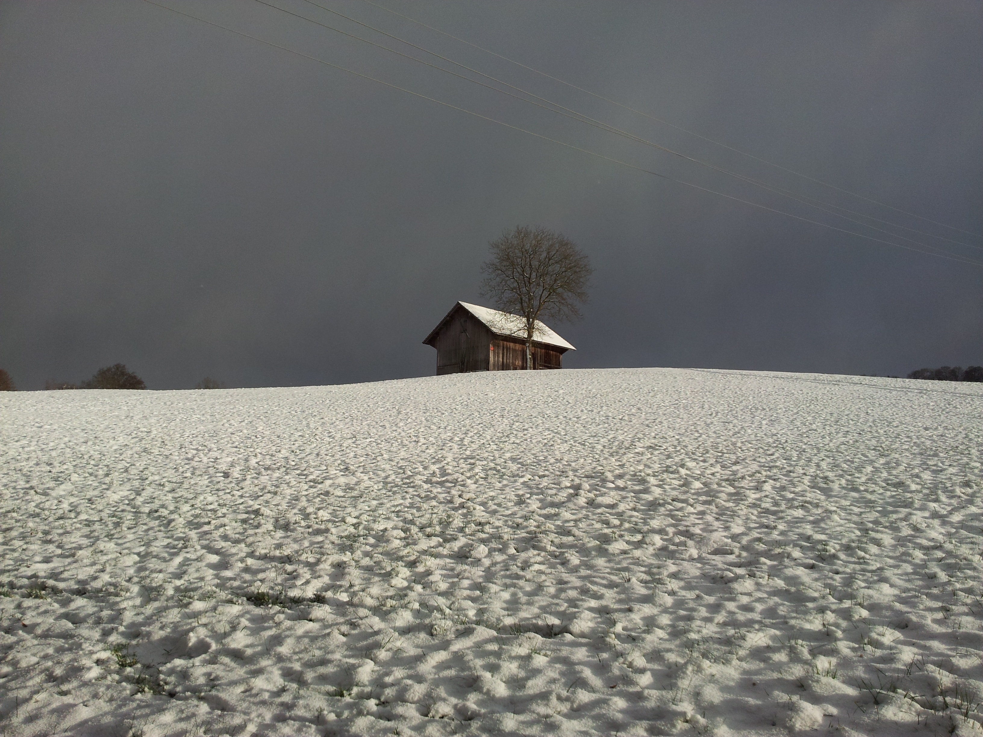 Snowfield, Wintry, Snow Landscape, built structure, house