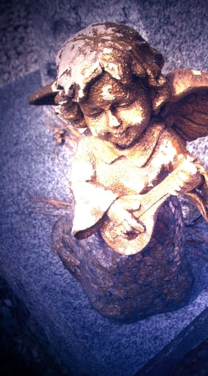 Angel, Headstone, Grave, Statue, Cupid, statue, human representation thumbnail