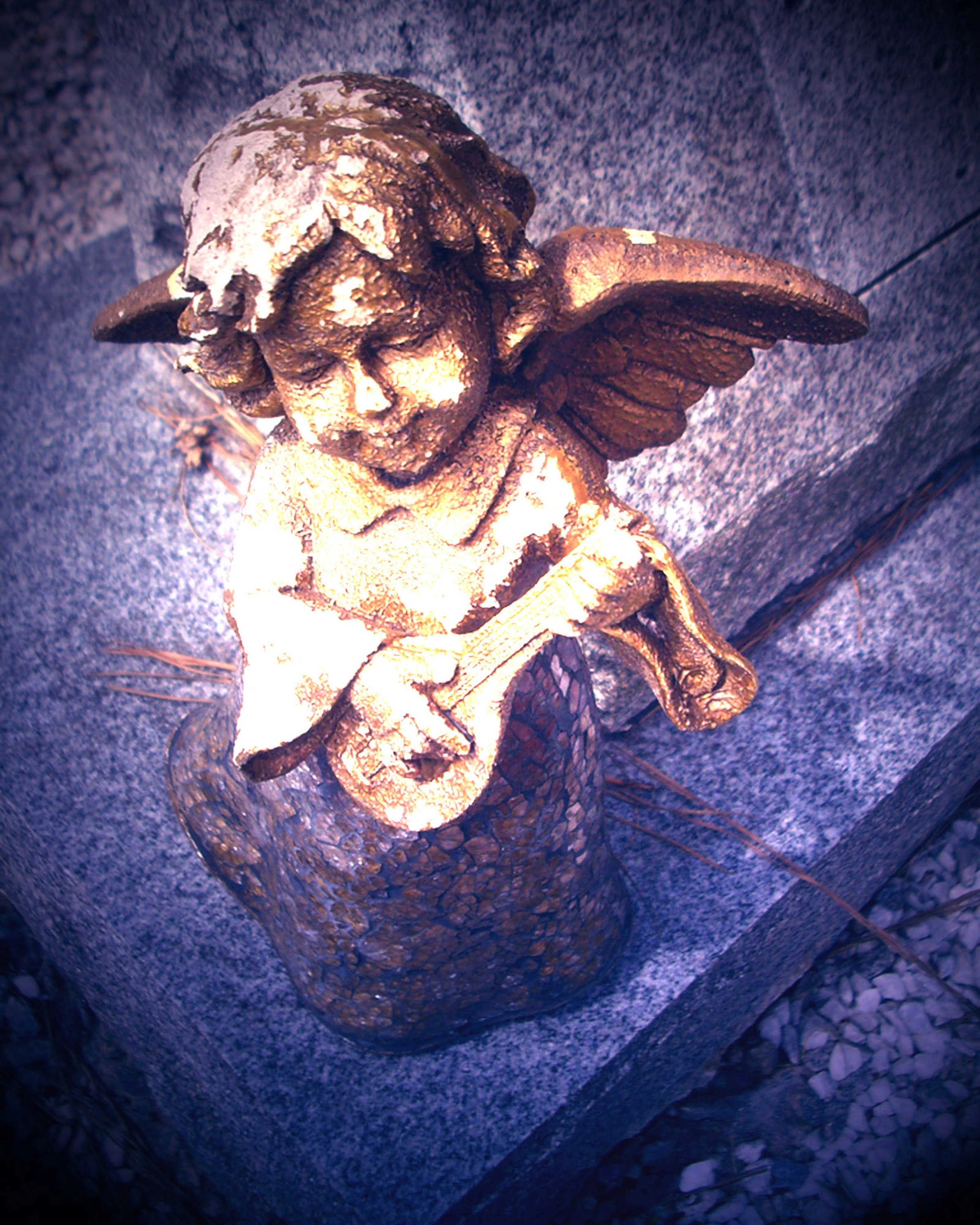 Angel, Headstone, Grave, Statue, Cupid, statue, human representation