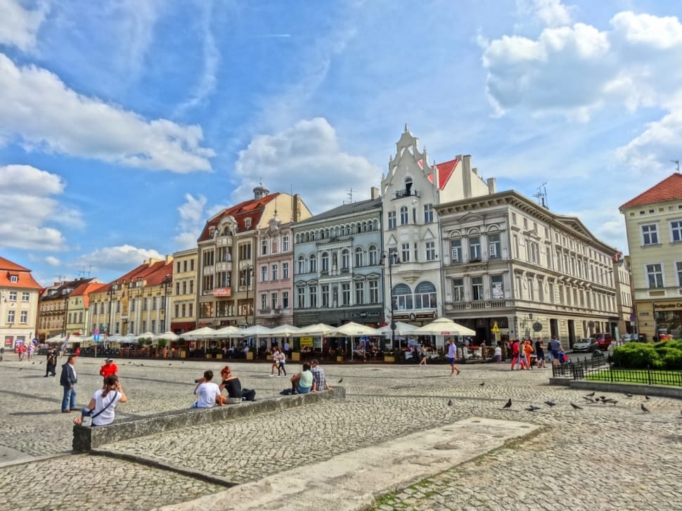 Bydgoszcz, Facades, Market Square, building exterior, architecture preview