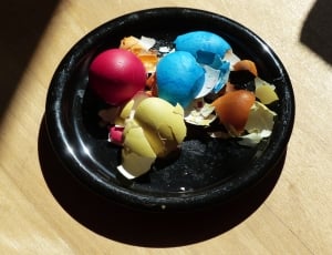 Eggshell, Egg, Easter Eggs, Colorful, food and drink, high angle view thumbnail