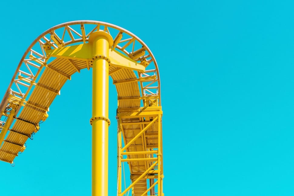 yellow amusement park rail preview