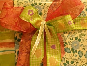 red and green floral bow thumbnail