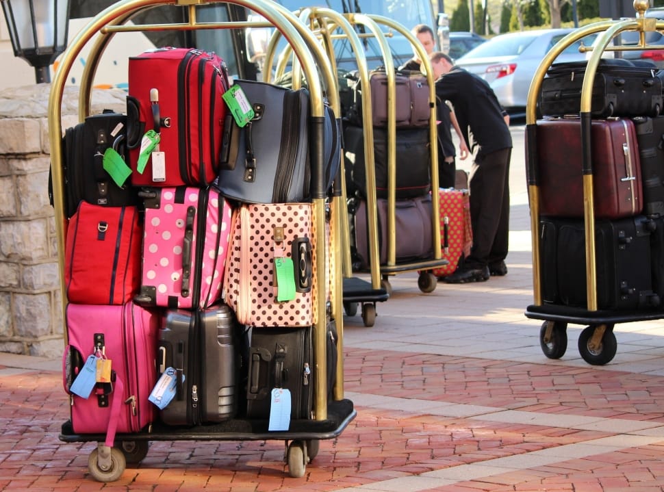 Baggage, Bellman Luggage Cart, suitcase, luggage preview