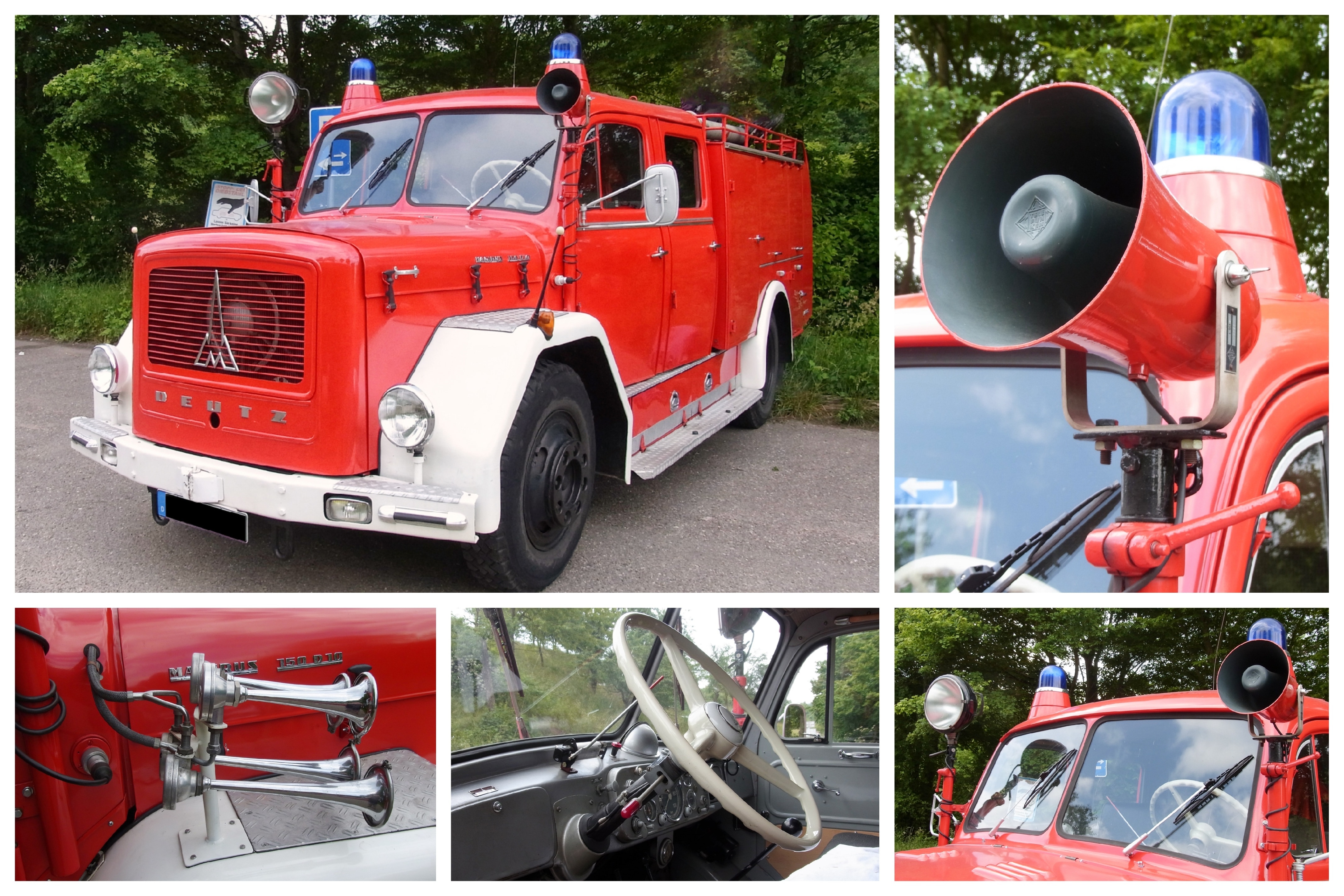 red and white firetruck