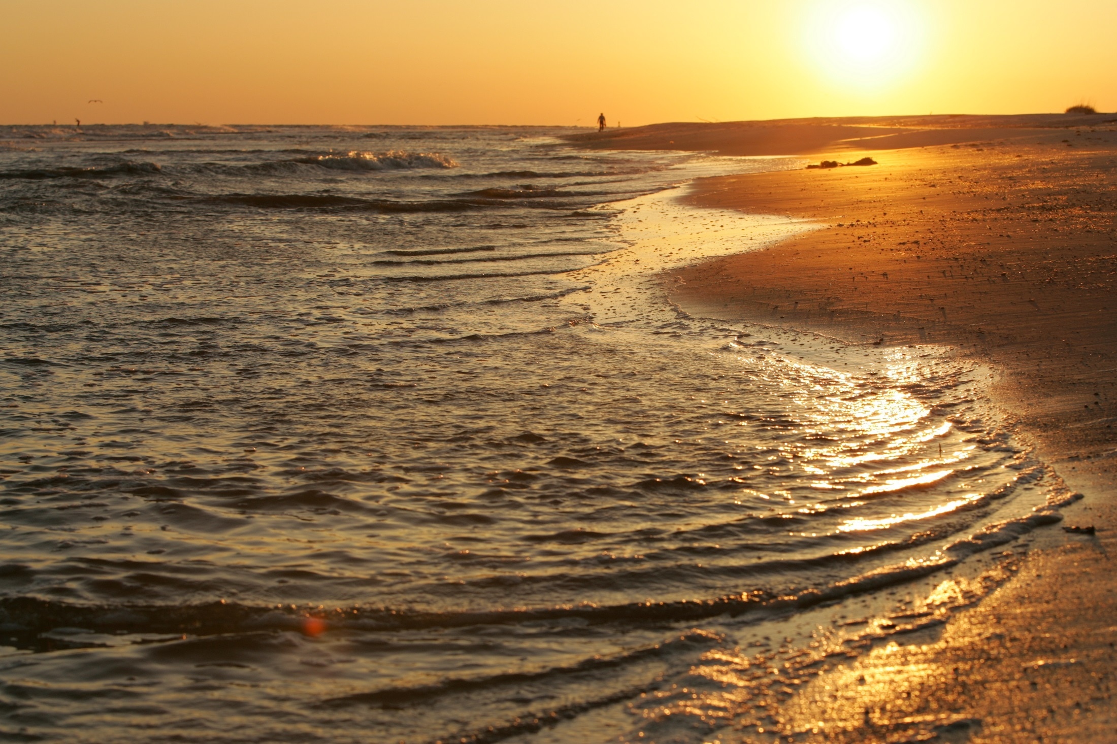 photo of seaside during sunset