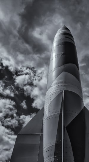 rocket grayscale photo thumbnail