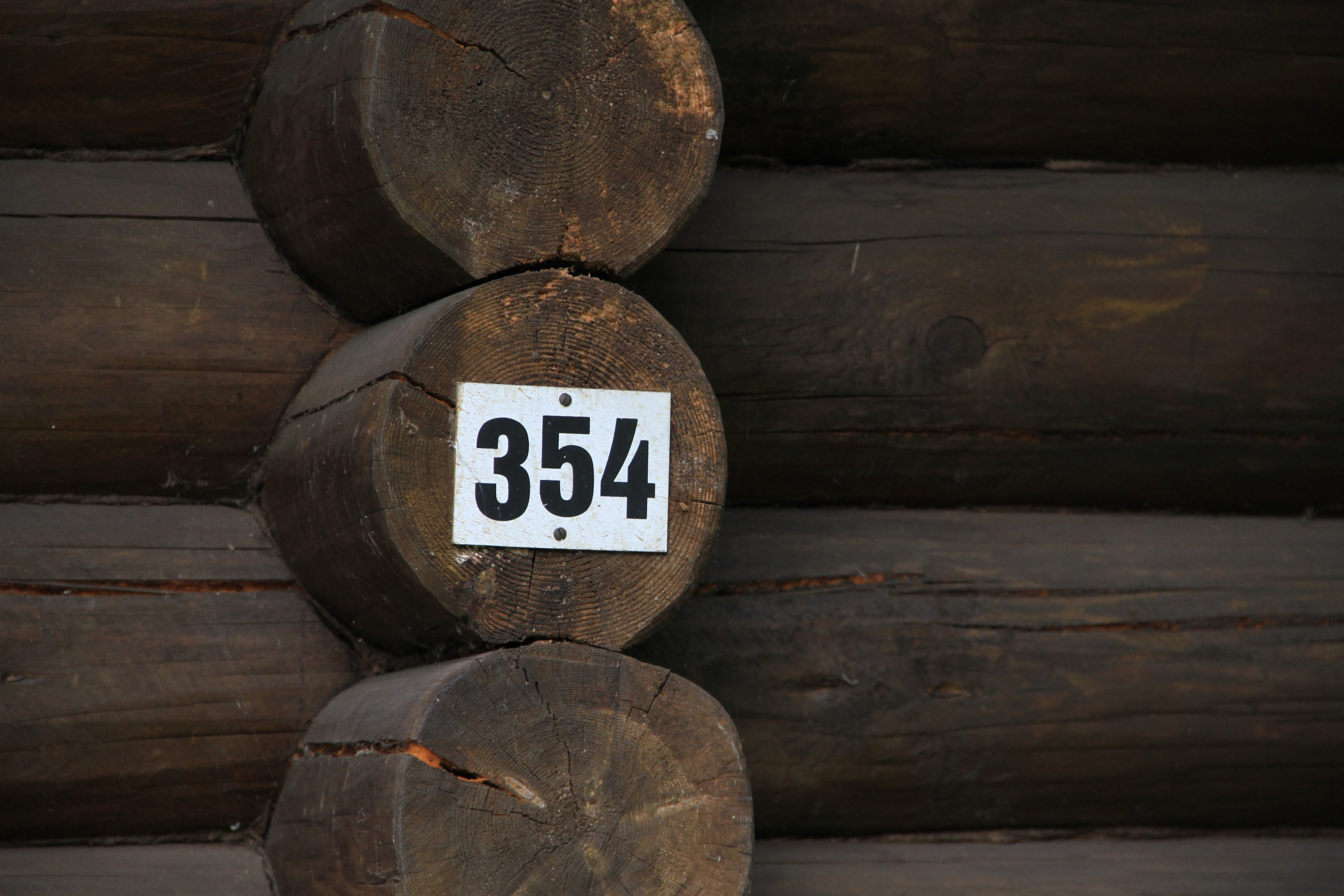 three brown logs