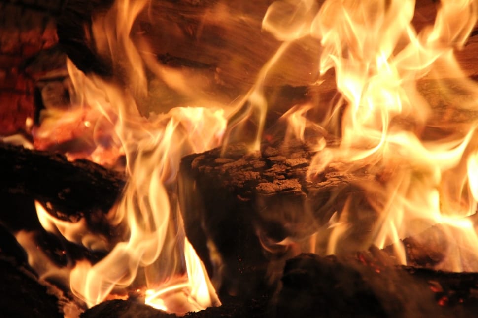 Fireplace, Wood, Fire, Blaze, Flame, heat - temperature, flame preview