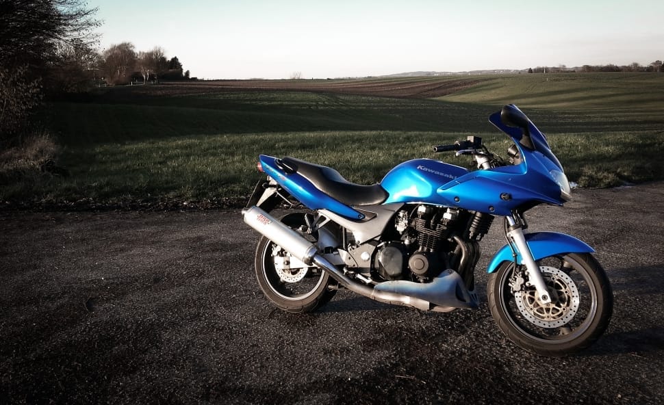 blue and black sports bike preview
