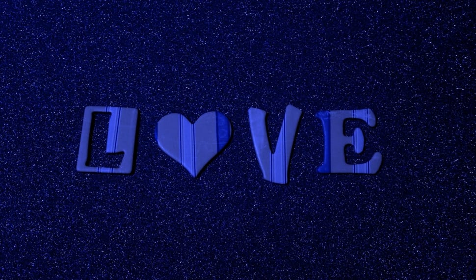 blue wooden love free standing preview