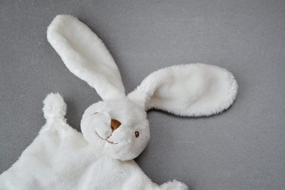 white rabbit swaddle blanket preview