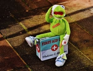 green fog plush toy first aid kit thumbnail