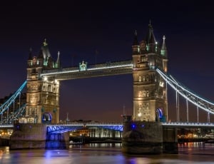 Night, City, Bridge, Tower Bridge, bridge - man made structure, night thumbnail