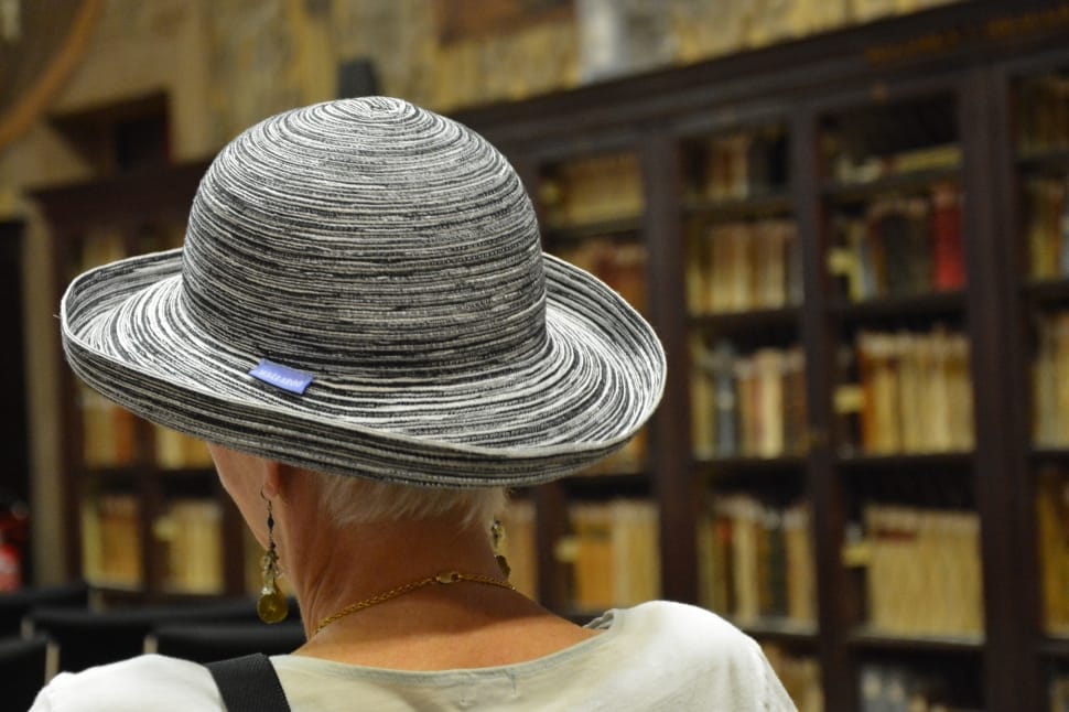 woman wearing gray fedora hat preview