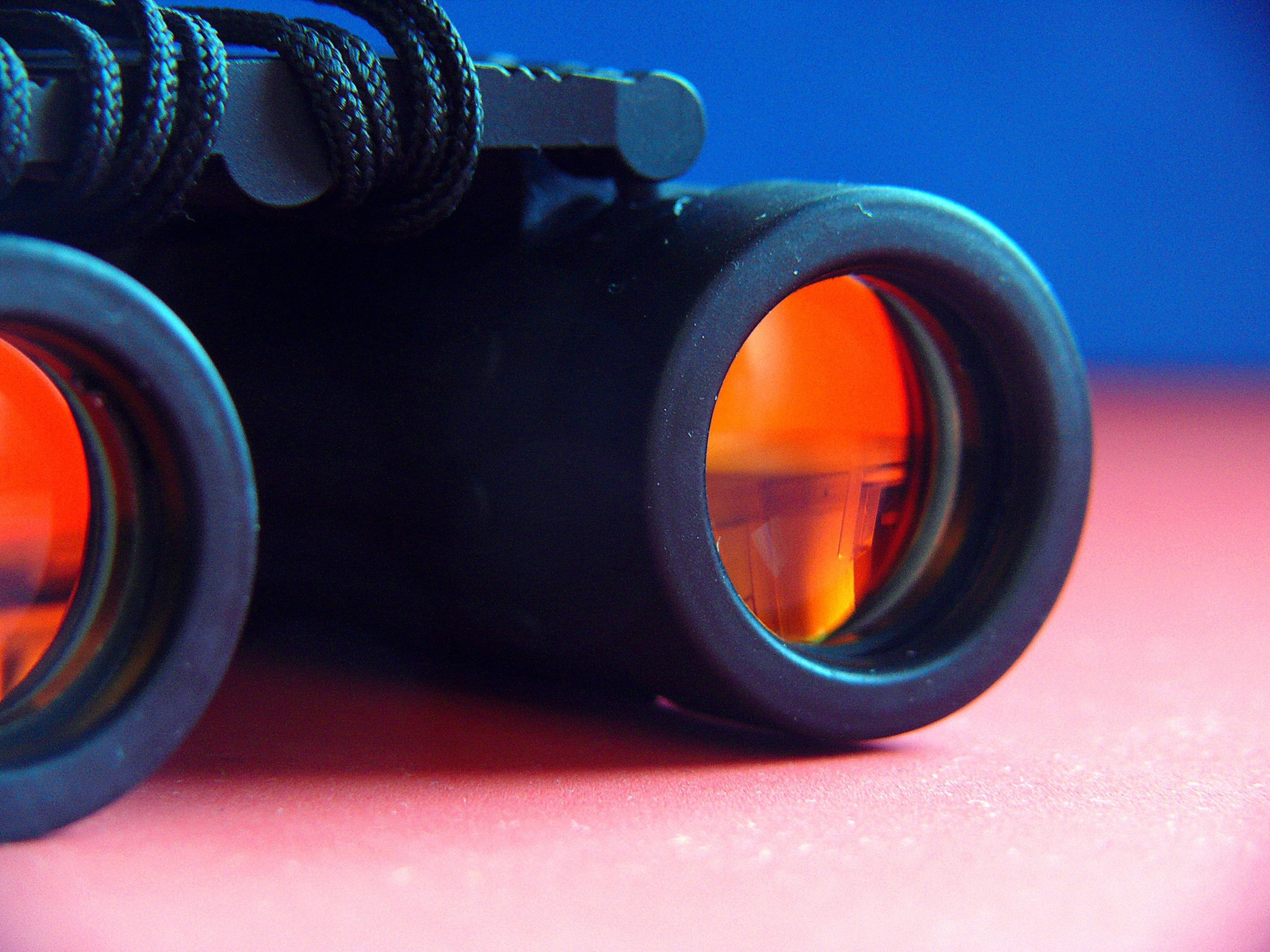 close up photo of black binocular