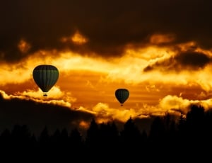 hot air balloon on clouds thumbnail