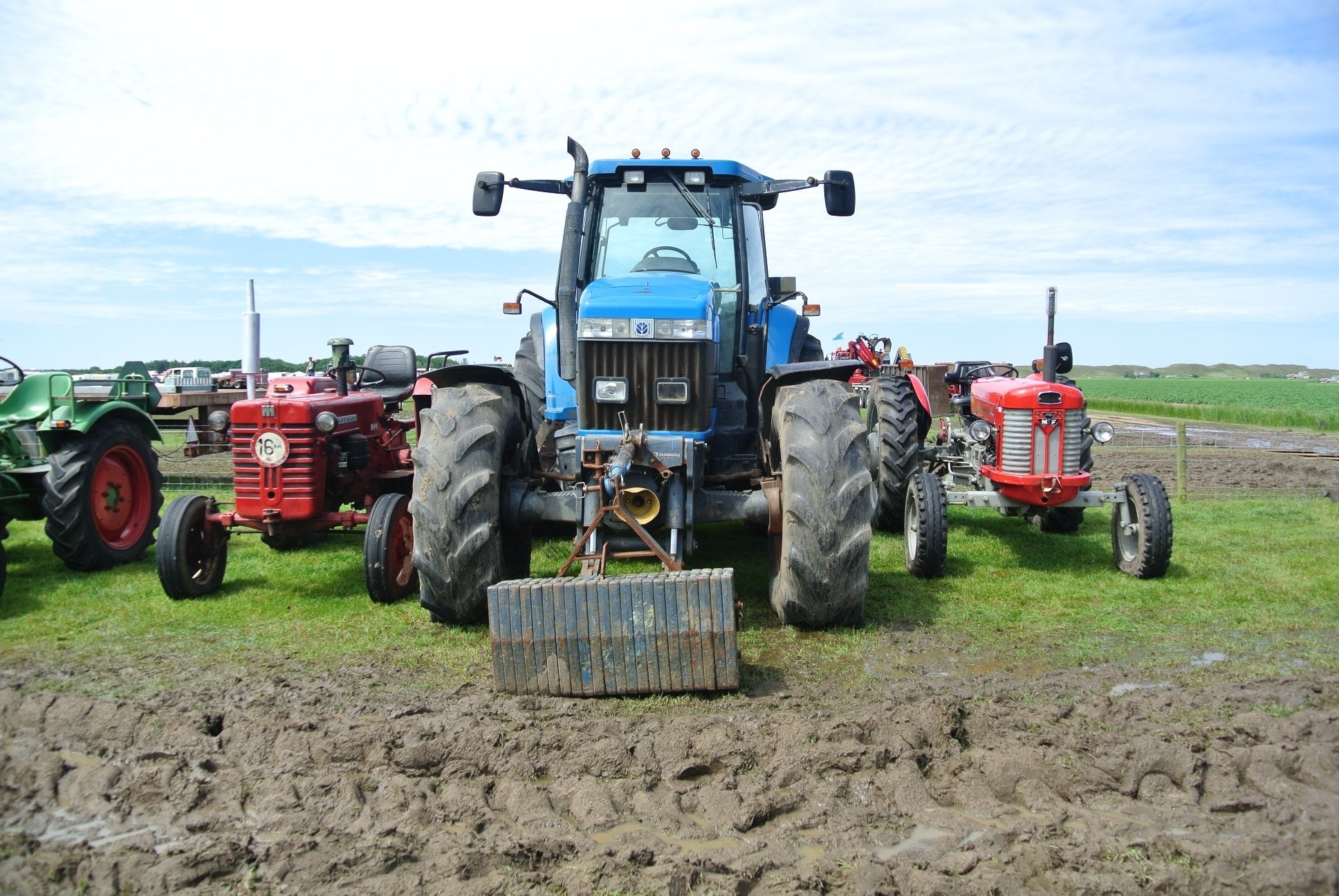 four tractors