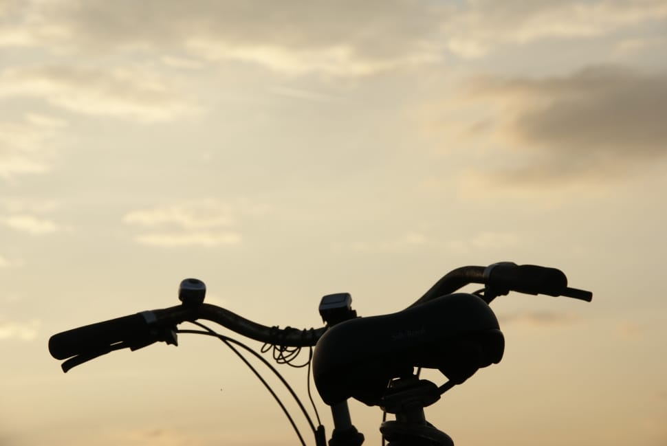 silhouette of bicycle preview