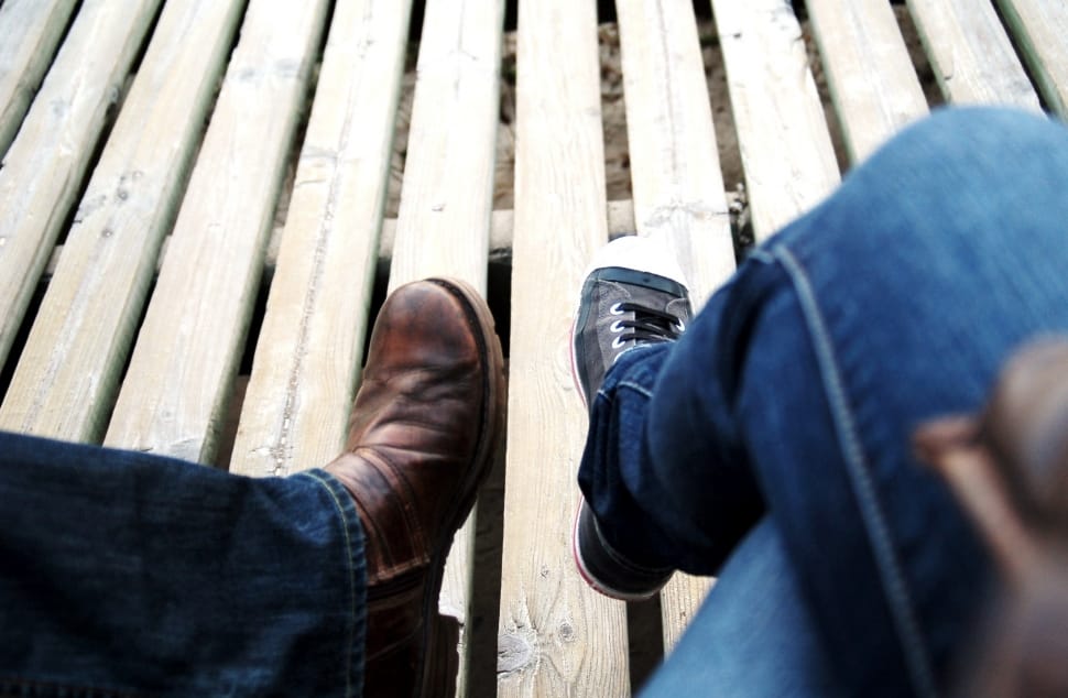 Rest, Converse, Holiday, Feet, Couple, human body part, wood - material preview