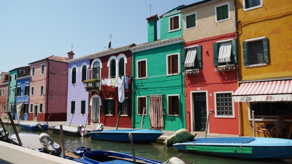 Burano, Houses, Colors, Channel, nautical vessel, building exterior preview