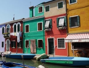 Burano, Houses, Colors, Channel, nautical vessel, building exterior thumbnail