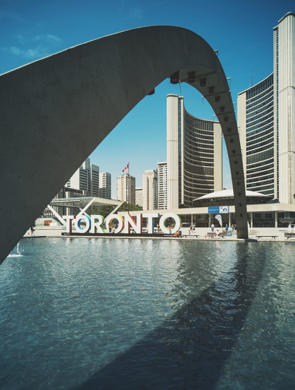 white toronto free standing concrete letters preview