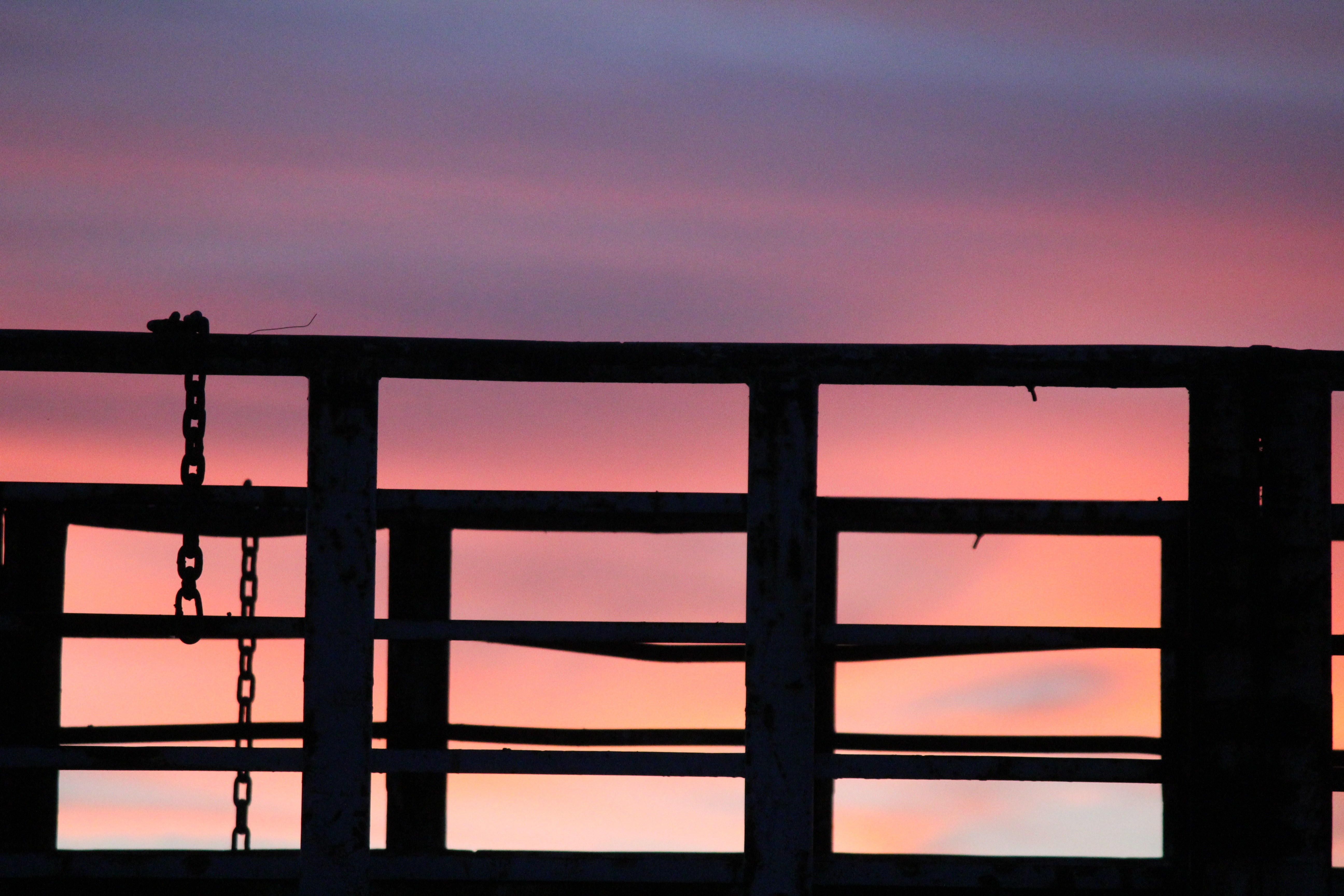 silhouette of fence