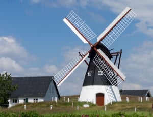 Windmill, Summer, Clouds, North Sea, environmental conservation, alternative energy thumbnail