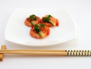 brown wooden chop sticks and shrimps thumbnail